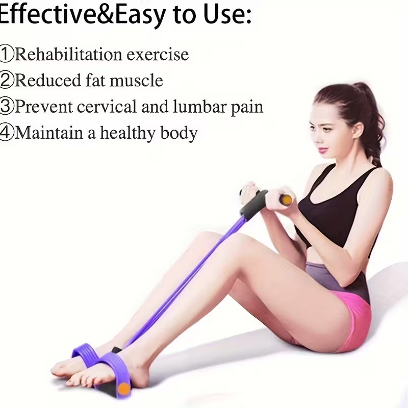 Pull Reducer Resistance Training Bands Tummy Trimmer Bally Fat Burner Body Exerciser Weight Loss Home Gym Home Workout Arm Muscle Builder Double Pull Rope Body Trimmer Pedal Exerciser Yoga Crossfit Exercise Arm Exercise Tummy Body Building Training Unisex