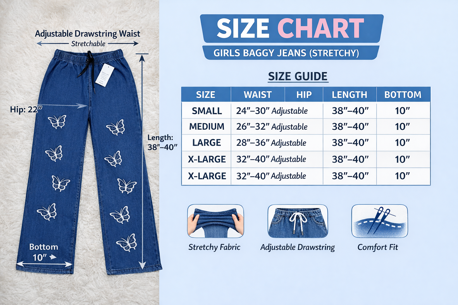 Printed Baggy Jeans for Girls | Women High Waist Wide Leg Denim Pants | Trendy Daily Wear  | baggy jeans for girls