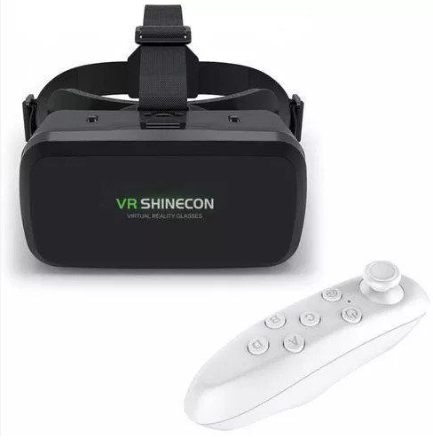 Shinecon G06A 3D Virtual Reality Headset for 4.5-7.0 Inch Smartphones with Adjustable Goggles and High-Resolution Lenses