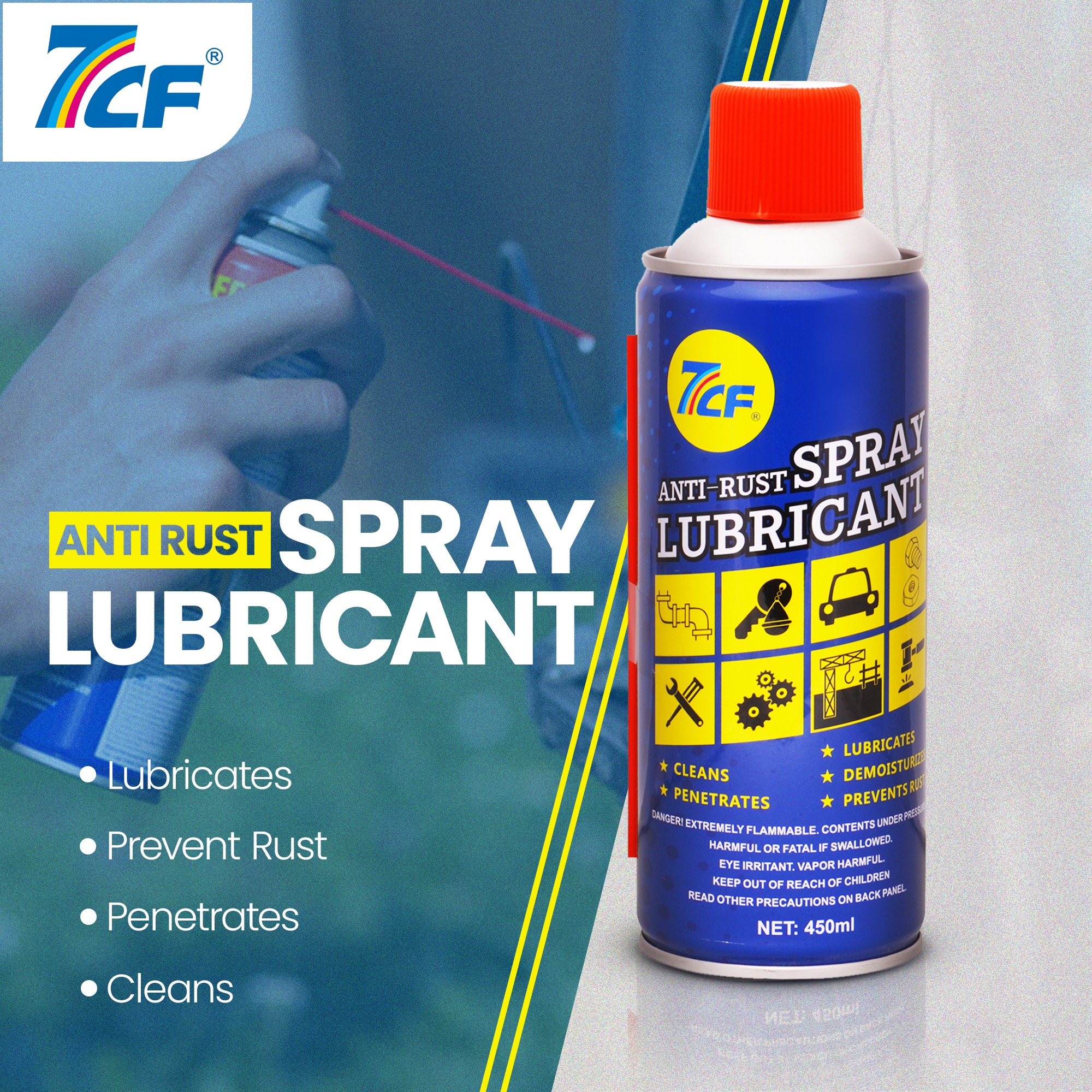 7cf Rust Removing Antirust Spray Lubricant