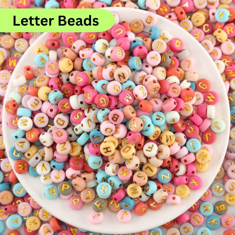 26/50/100/150/500 letters jewelry making alphabets Mix alphabets round beads ideal for arts and crafts jewelry making and bracelets jewelry making accessories jewelry making kit Alphabet Beads Flat Round White Letter Beads By - SAMS Collection