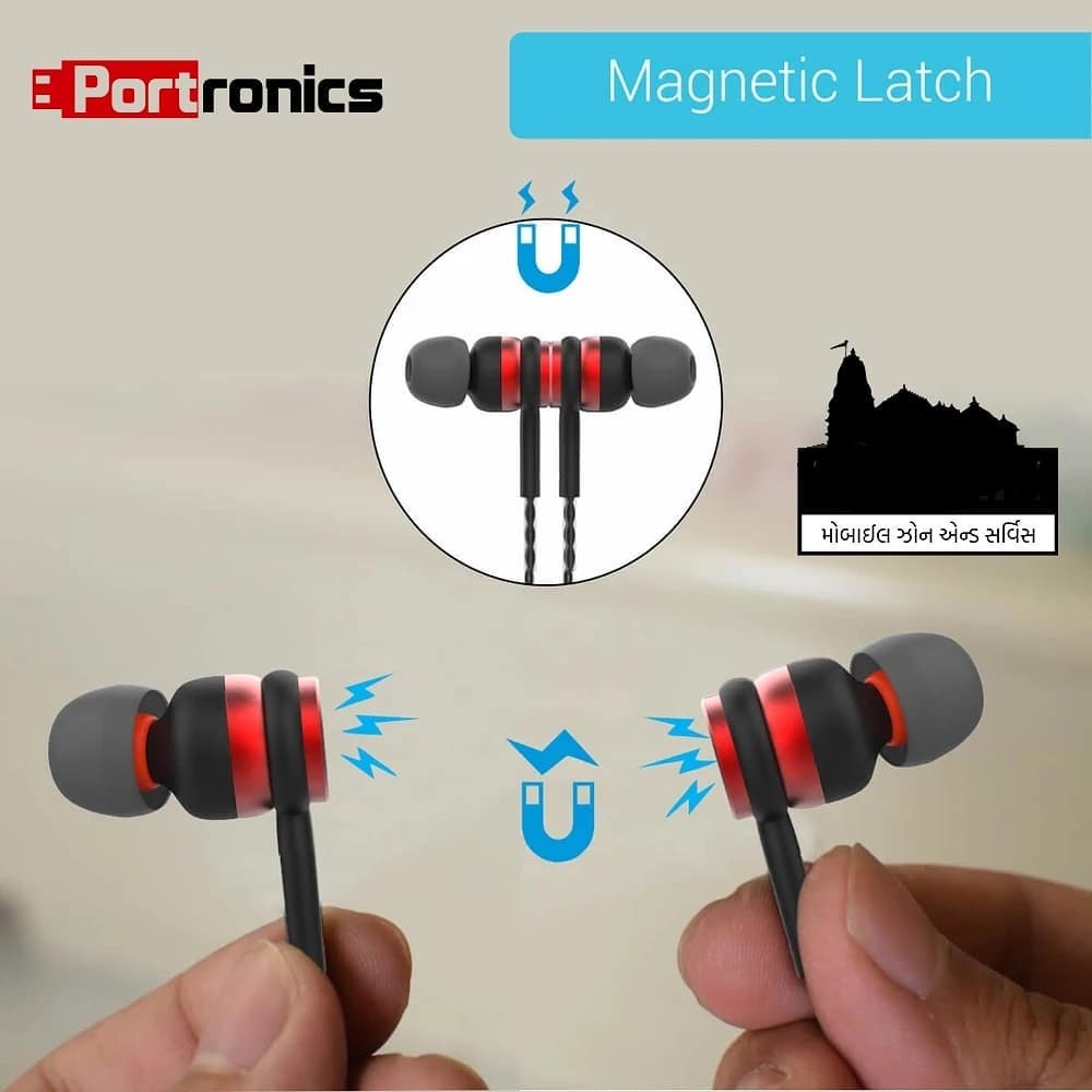 Protronics Wired Handsfree Magnetic Earphones with 3.5mm Jack