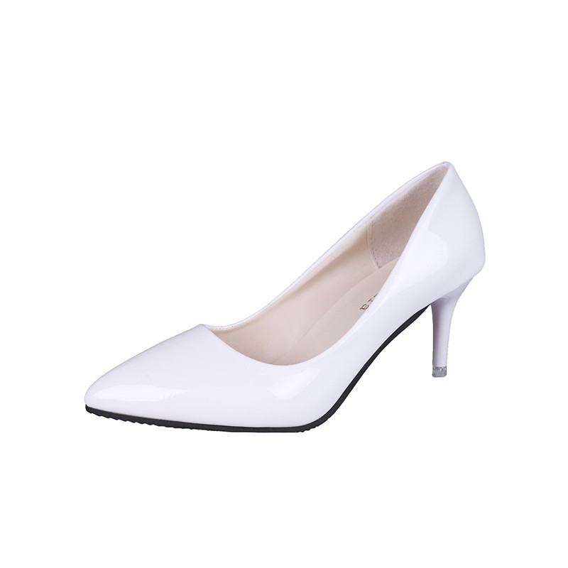 7cm Women Work High Heels Shoes PU Slim Pumps: Buy Online at Best Prices in  Pakistan | Daraz.pk