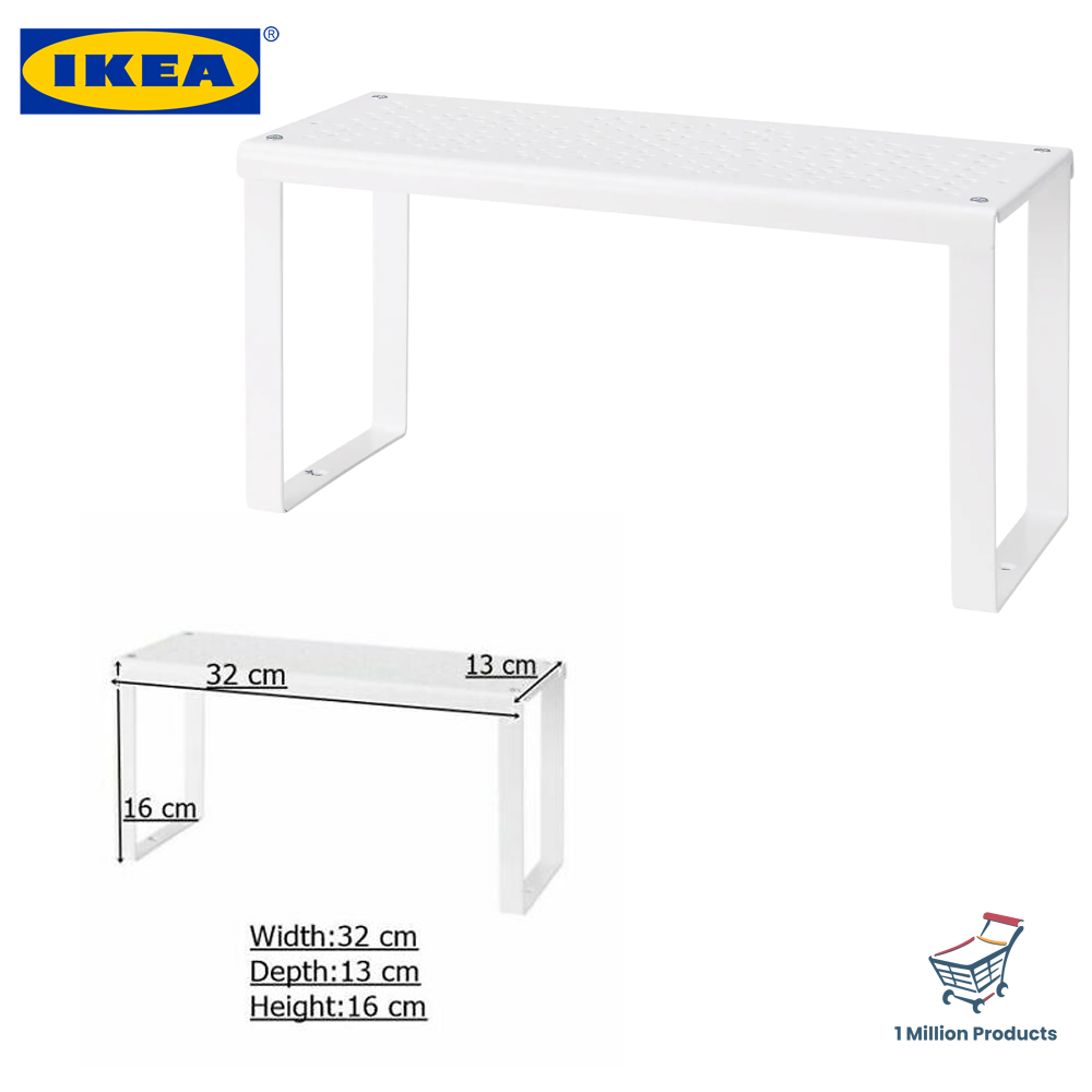 Ikea VARIERA Inserti Per Mensola, 32x13x16 Cm, Bianco, 2 Pezzi