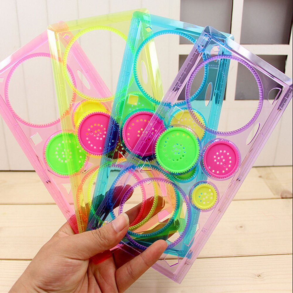 New Spirograph Geometric Ruler Stencil Design Ruler Set As 1Pcs Spiral Art Classic Toy Stationery  Best tool to have different Spirograph design