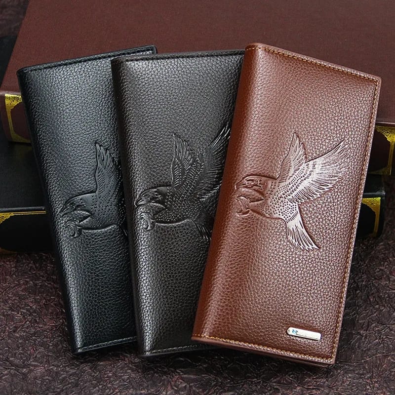PU Leather Long Wallet for Men - Multi-Card Slot Clutch Style Cash Holder