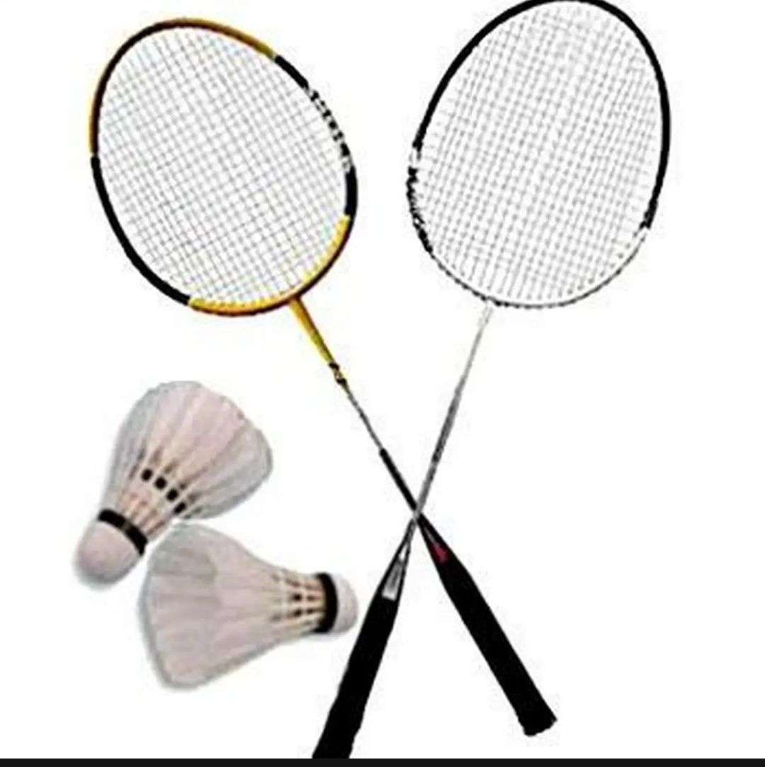 Professional Badminton Rackets Shuttlecocks and Carrying Bag Set Double Badminton Racquet Set Indoor Outdoor Speed Sports