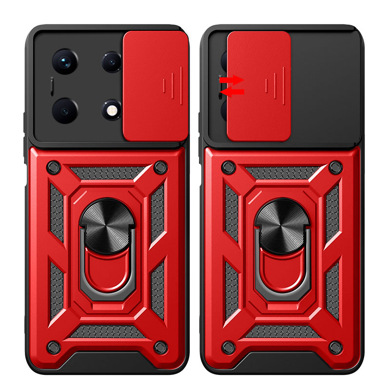 Vantime for Infinix Note 30 4G Case Hard Sliding Lens Protect Stand