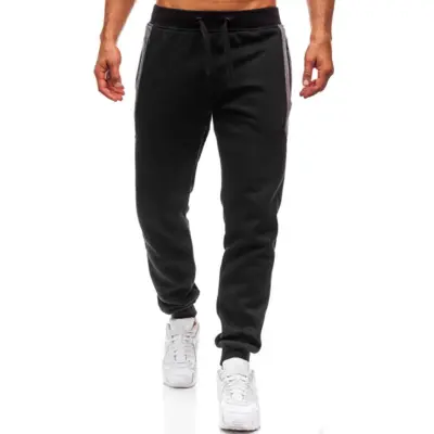 Color block pockets drawstring hot sale slim fit track pants