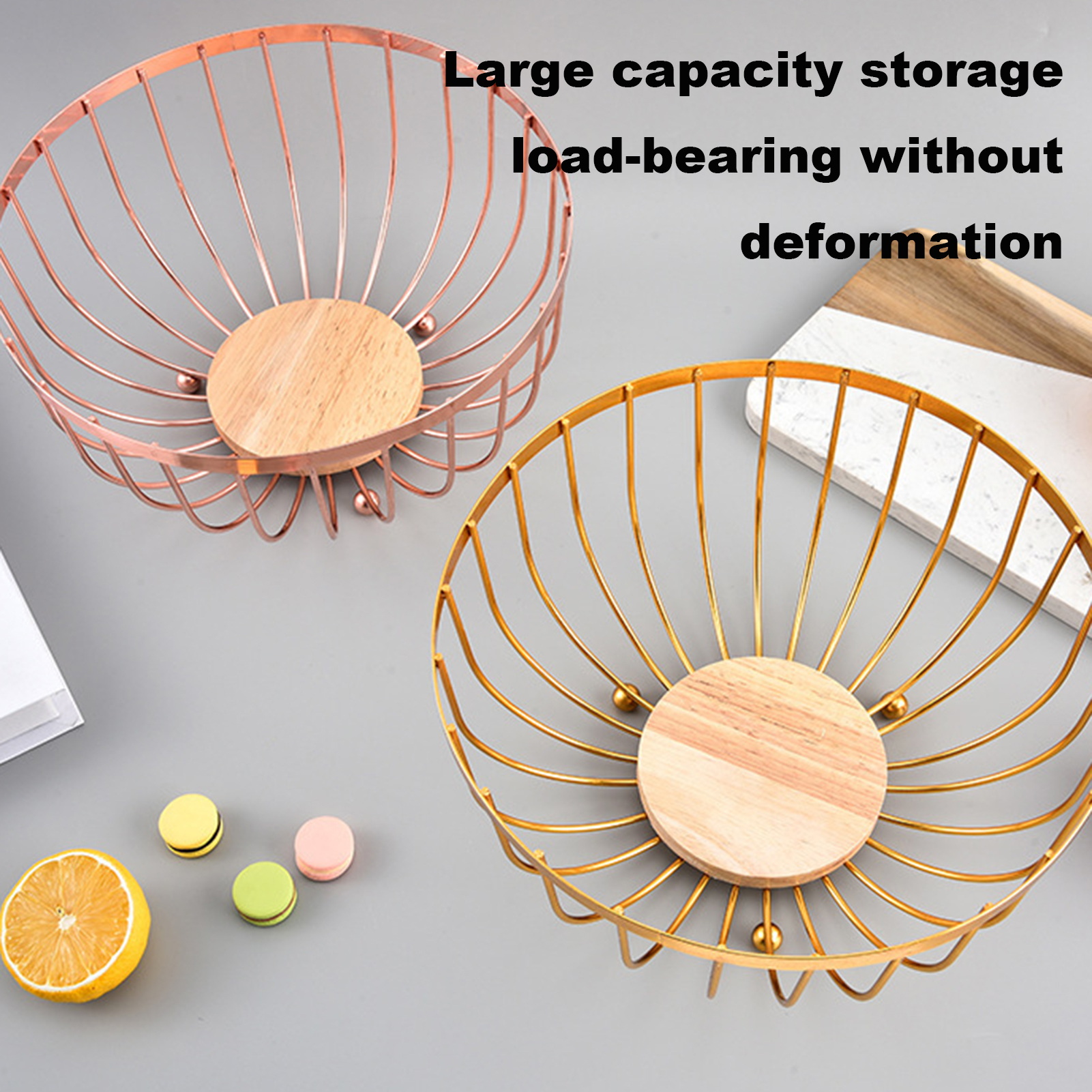 Stylish Metal Wire Fruit Basket Large Round Storage Baskets For Kitchen Counter Modern Vegetable Stand Holder Perfect For Snacks Southeast Buyers Dining Table