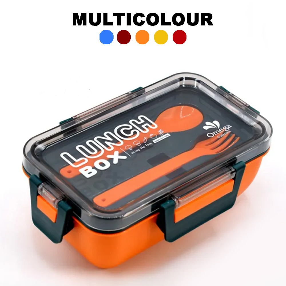 Kids Lunch Box with Spoon & Fork 850ML Kids Lunch Box Leak-Proof & BPA-Free Food Storage Container Durable Kids Lunch Box with Multi-Compartments for School Picnic & Outdoor Premium Kids Lunch Box for Fresh Meals
