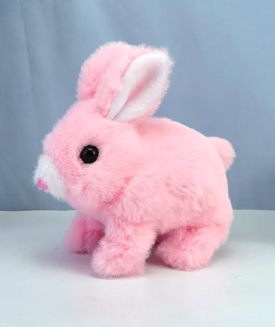 Electronic Rabbit - Toy  for children -Electronic and interactive pet - Educational Toys for kids - Rabbit for home decore - Electric push white Electronic Rabbit - Soft bunny toy for kids - Gift for childboys , Girls & kids - Rabbit Soft toy for children