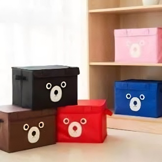 Panda Design Folding Storage Bins Quilt Basket Kid Toys Organizer Storage Boxes Cabinet Wardrobe Storage Bags 1 Piece