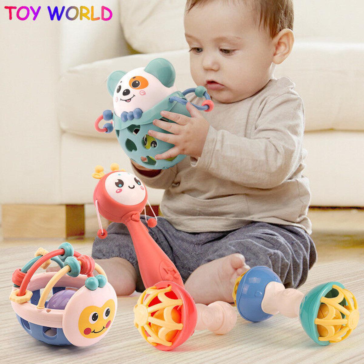 Gbee Baby Organic Rattle Rattle Ring Toy / 2pcs toyset/ Newborn Baby Rattle  / Baby Toy / Hand Rattle/ Mainan Bayi 棉摇铃