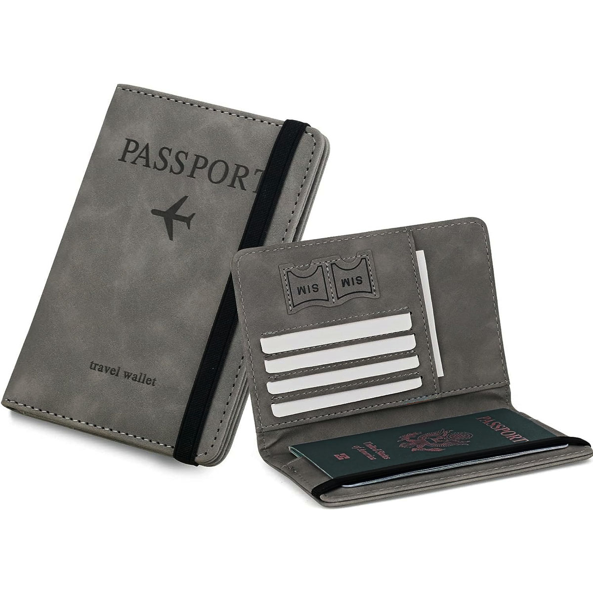 Portable PU Leather Travel Passport Holder, Credit ID Card Wallet Waterproof, Passport Wallet For Men And Women.