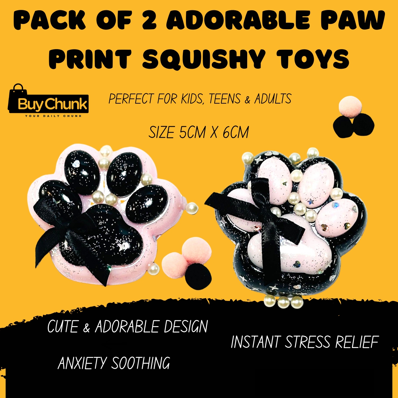 Squishy Toys for Stress Relief | Adorable Squishy Duo for Anxiety & Stress