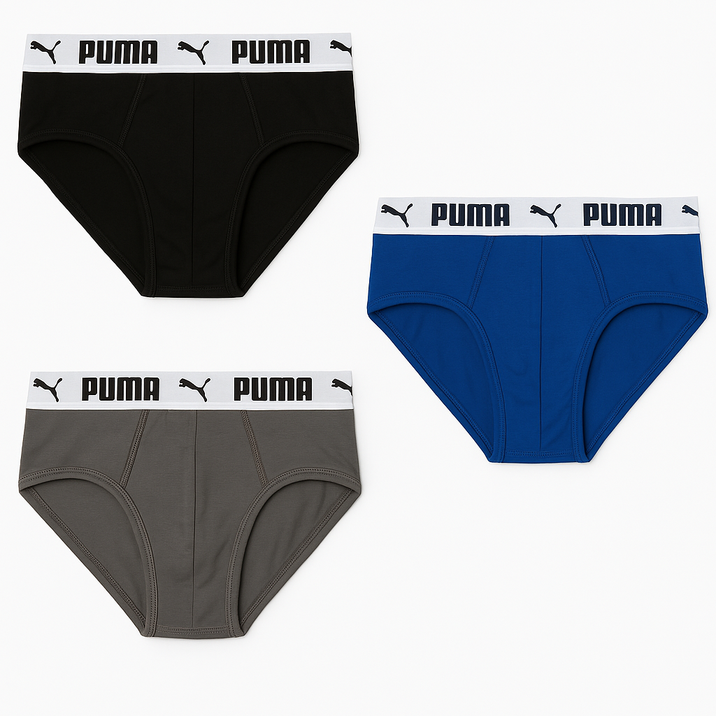 Premium Cotton Men’s Briefs Underwear Pack of 3 - 6 – Soft, Breathable & Comfortable