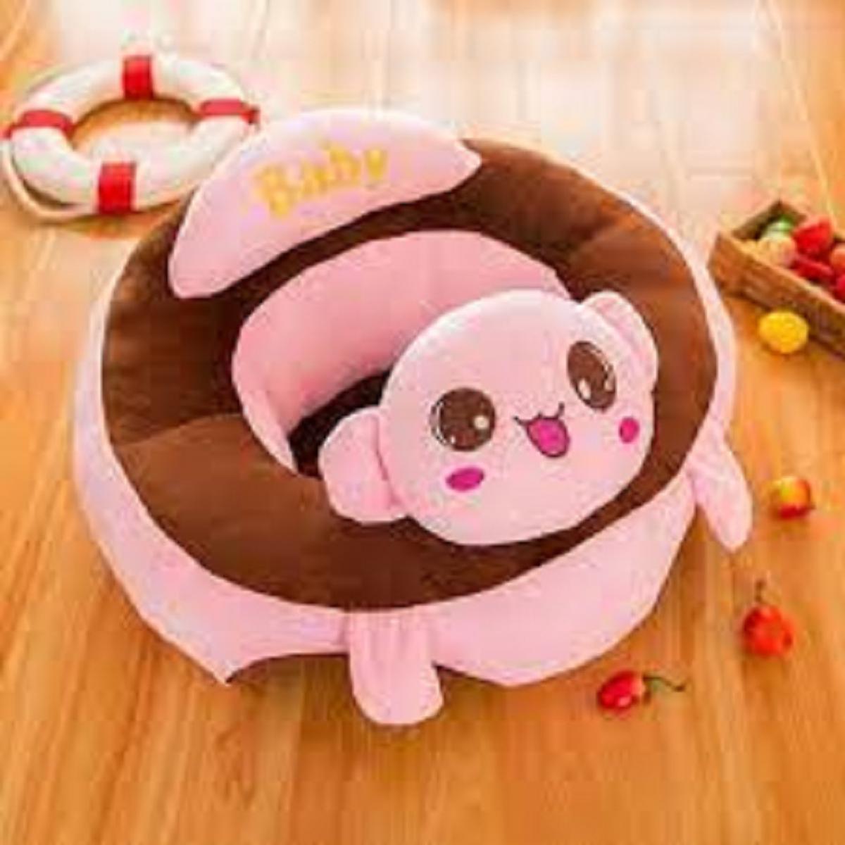 Baby Pink Monkey Seats Sofa Plush Support Seat Learning To Sit Baby Plush Toys