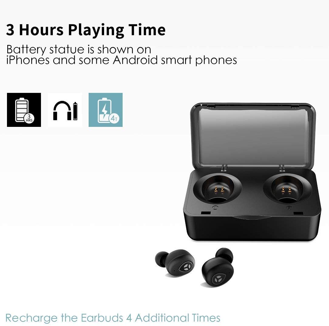 Tranya Bluetooth Deep Bass True Wireless Headphones, Sports