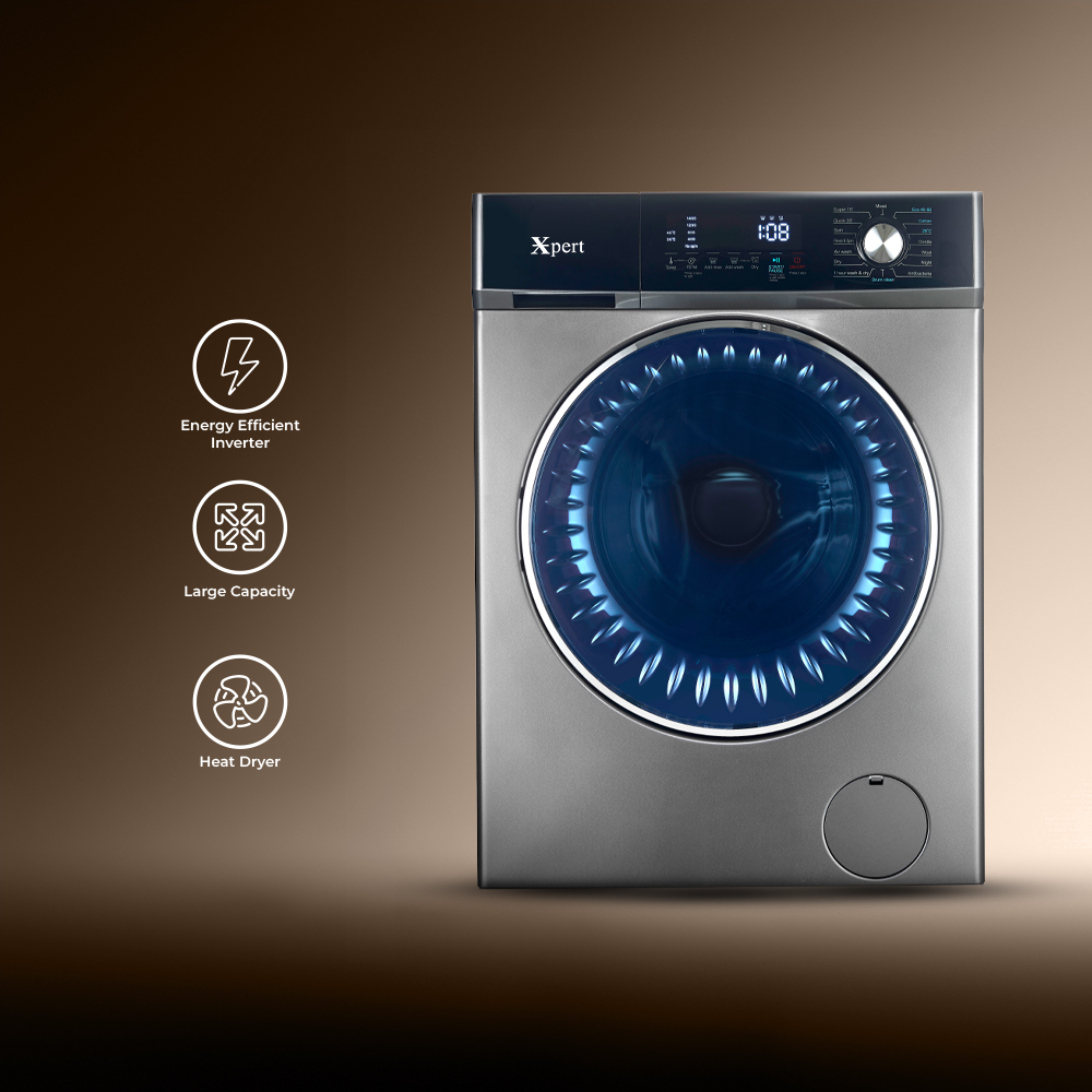 Xpert Washing Machine | XWM-10K | 10KG Washer | 8KG Dryer | Inverter | Automatic Front Load Washer