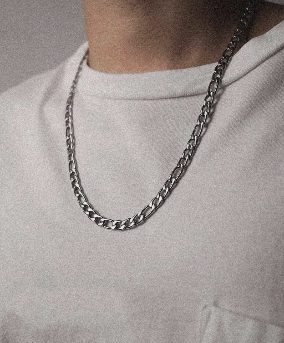 AlRashid Shopping Store Silver Chain Stainless Steel Silver Color Long Necklace For Men Jewelry Gift