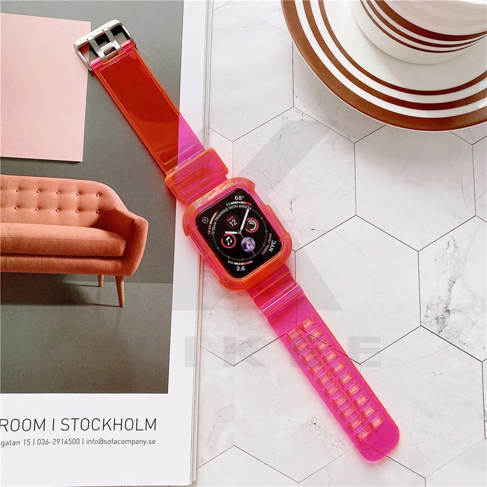 Sport Band Pink Citrus Solo Loop Woven Nylon Solo Loop Strap