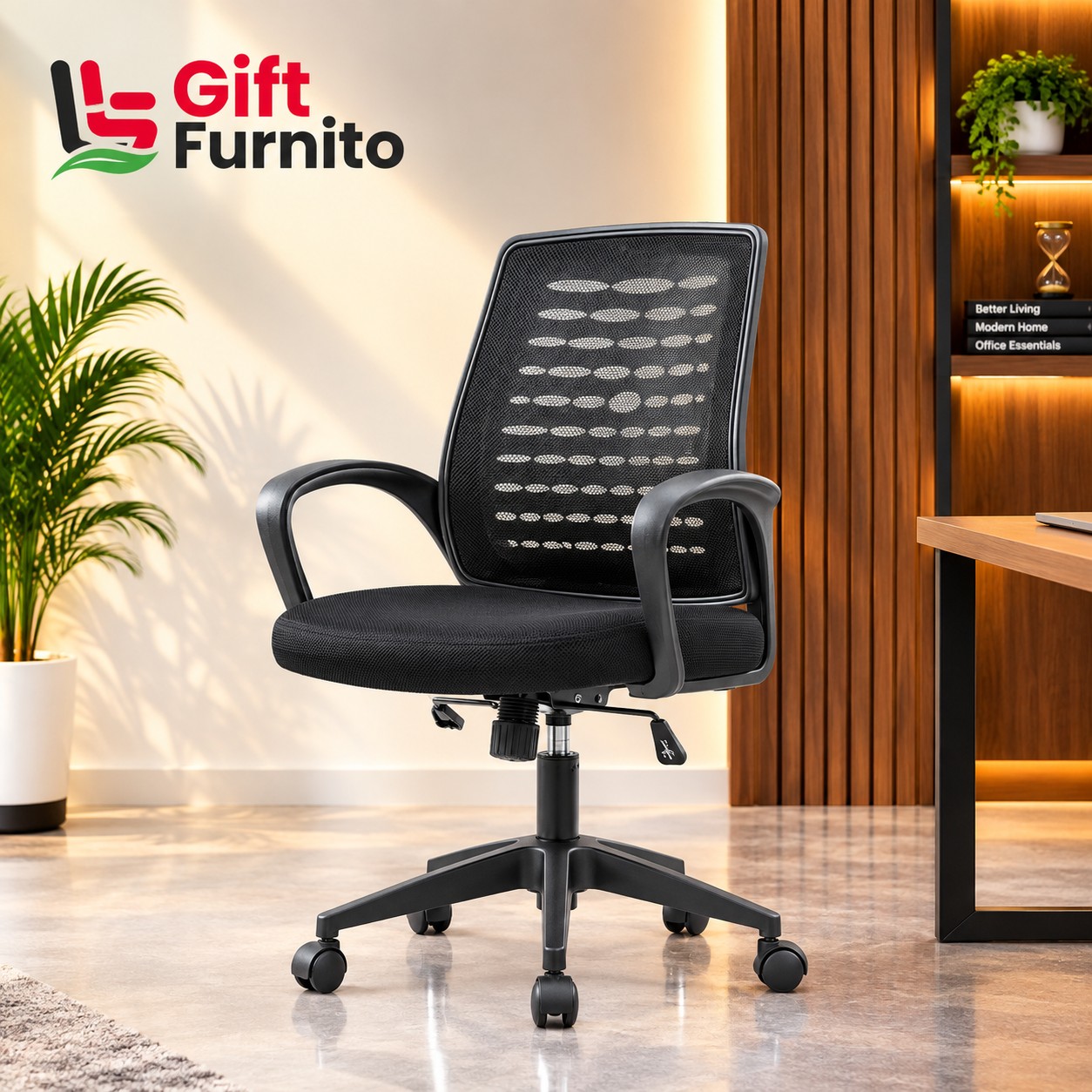 Gaming Imported Chair Ergonomic Design  Adjustable Mesh Back Computer Chair  High Back Reclining Chair with Headrest & Lock