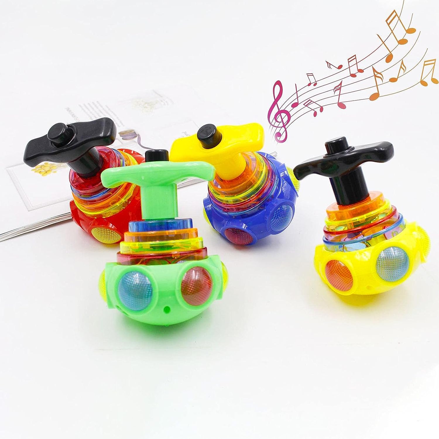 Stylish Lattoo with LED Light & Music Spinning Toy for Kids