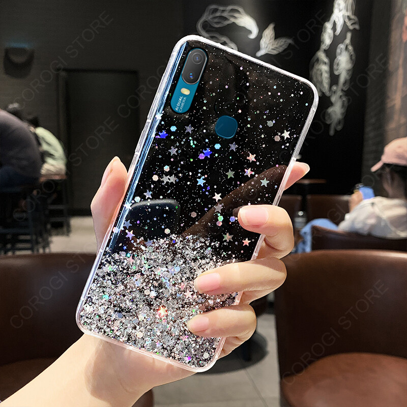 vivo y11 glitter back cover