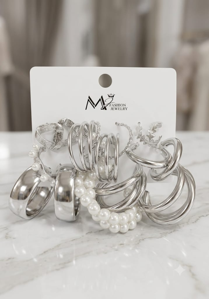 Pack Of 12 - Earrings Tops Fashion Women trendy stylish girls EarringE-5642