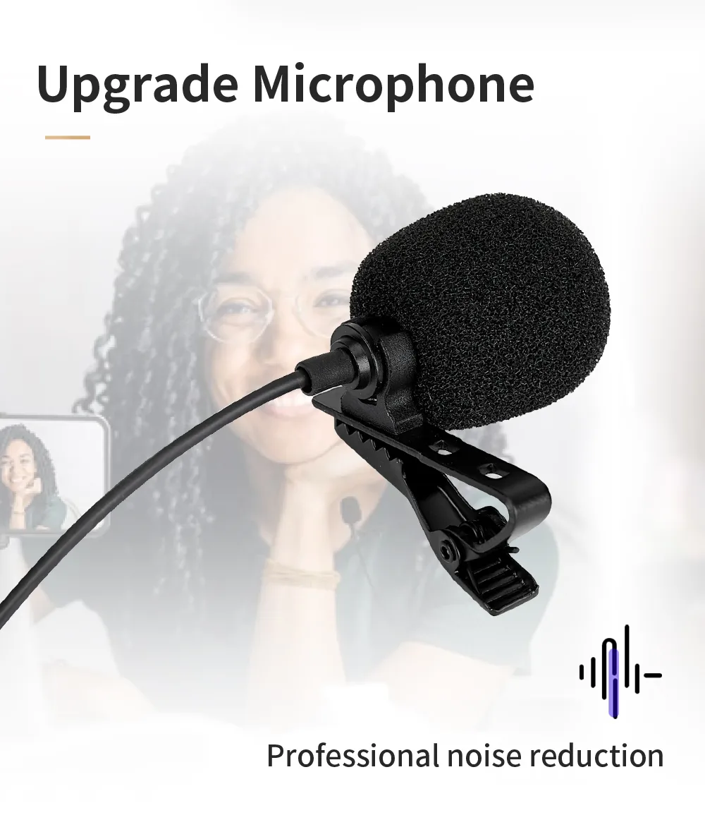 Jmary MC-R2 Type-C Lavalier Collar Microphone 2M Wire Length with Metal Clip 20 b919ade012c05a6f09c5bb9ad52c79d0