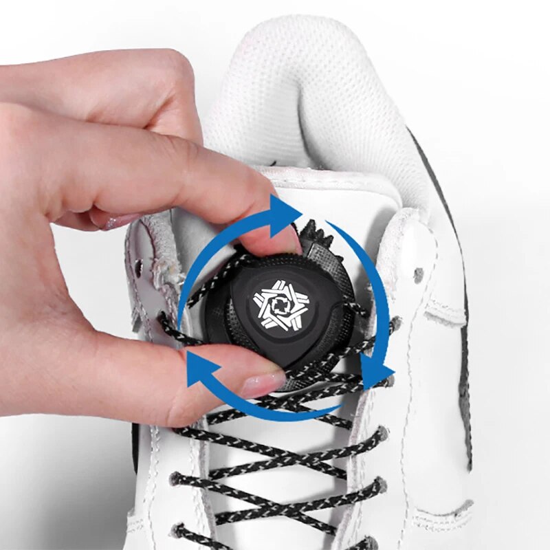 Adjustable Buckle Rope Sneaker ShoeLaces Universal Lock Lazy Laces Sneaker ShoeLaces Shoe Accessories Wire Swivel ShoeLaces for Kids and Adult