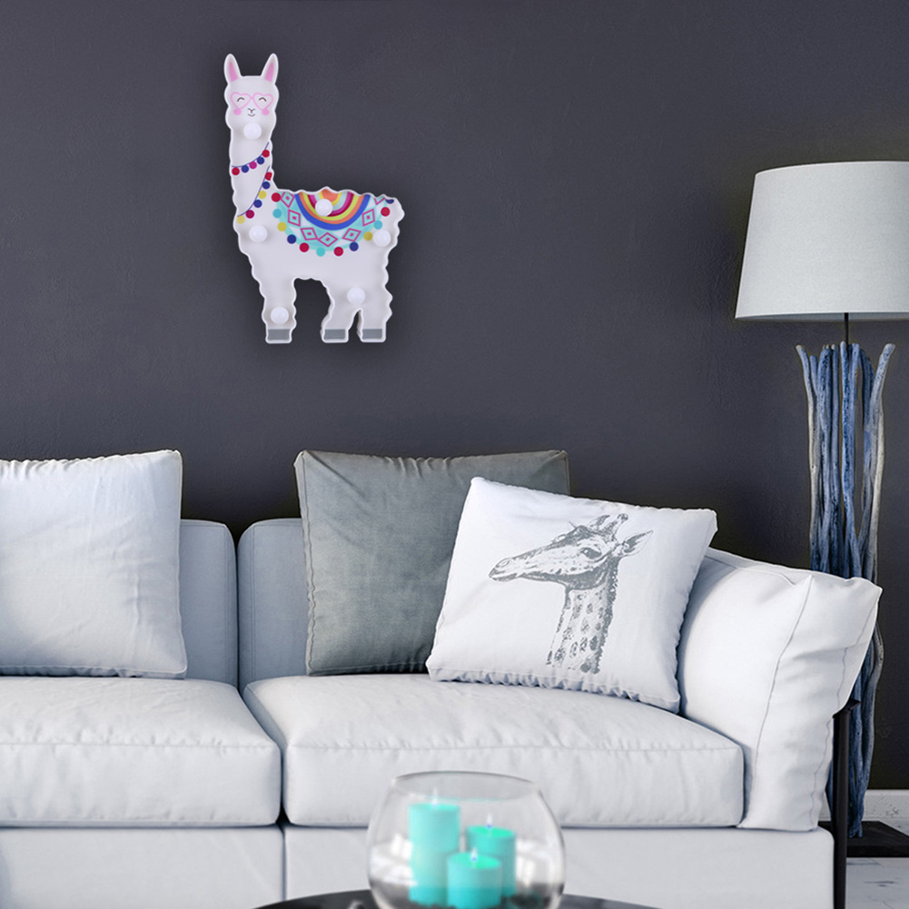 Llama Night Lights Alpaca Modelling Lamp LED Painted Alpaca...