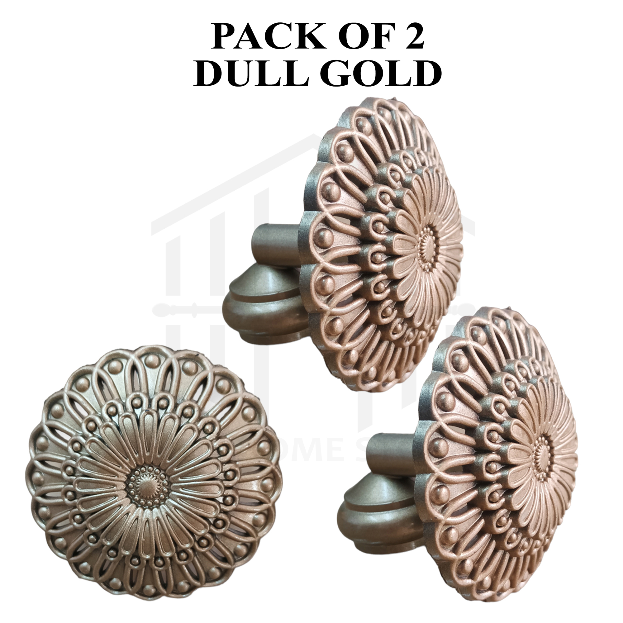 CURTAIN ROD END STOPPERS, PVC DURABLE FLOWER SHAPE DESIGN CURTAIN KNOBS, LIGHT WEIGHT CURTAIN END CAPS