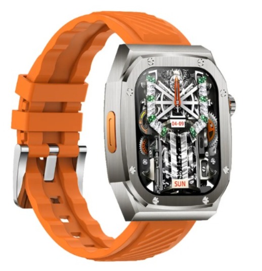 Original Latest 2025 DINOR Z79 Max Armour Smart Watch 2.1" Inches IPS Large Screen Men & Women Bluetooth Call Compass Heart Rate Monitoring Ai Voice Men & Women Sports Smart Watch - Black