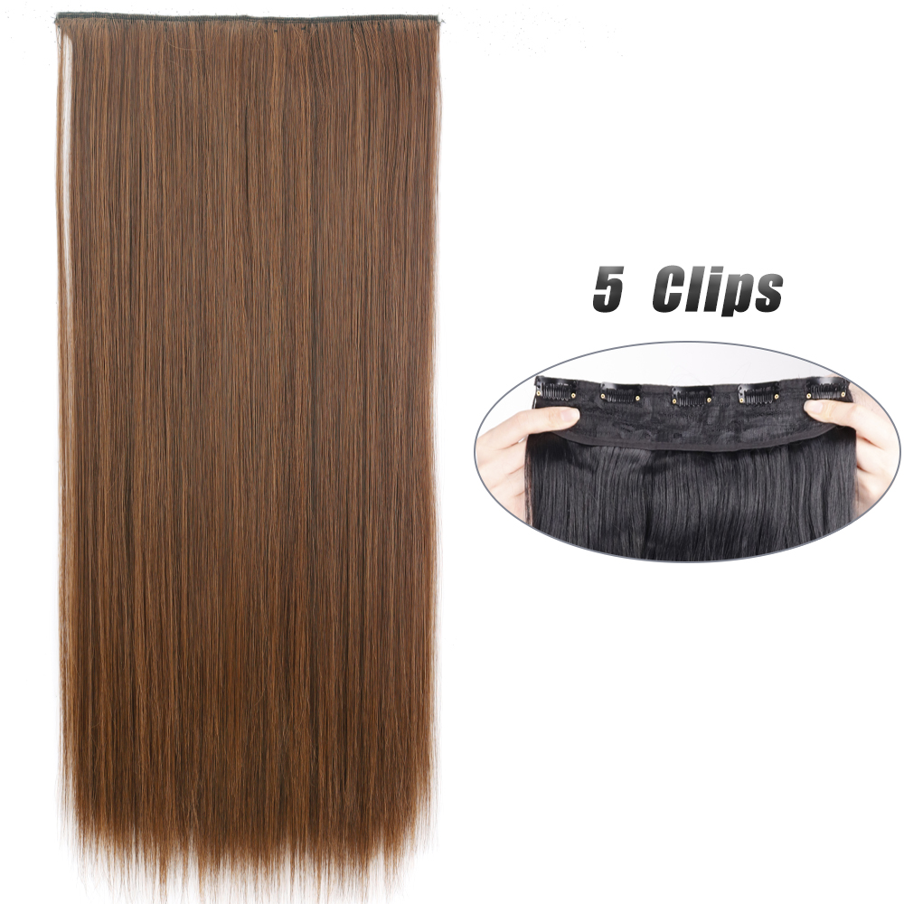 Elegant 5 Clips In Straight Hair Extension