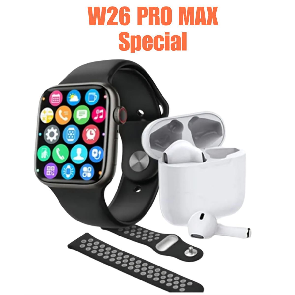 Khanani's W26 PRO MAX Special SMARTWATCH with FREE EARBUDS
