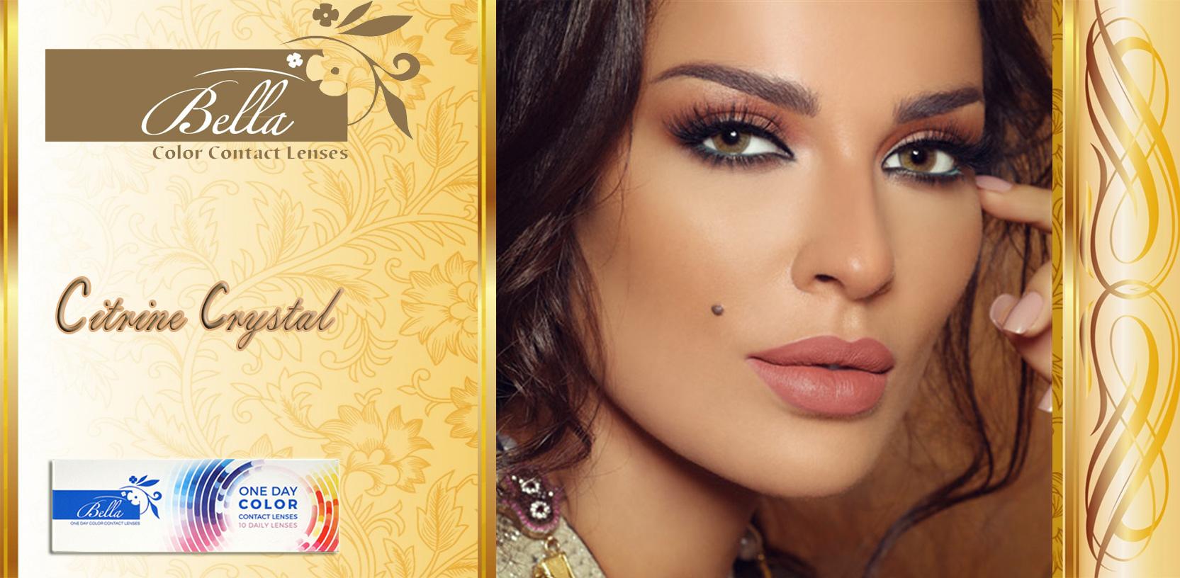 Bella One Day Color Contact Lens Citrine Crystal