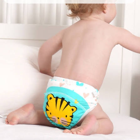 Reusable Baby Diaper Pant | 6 Layers Washable Elastic Baby Cloth Diaper 0-18KG | Leak-proof Nappy Training Pants For Kids