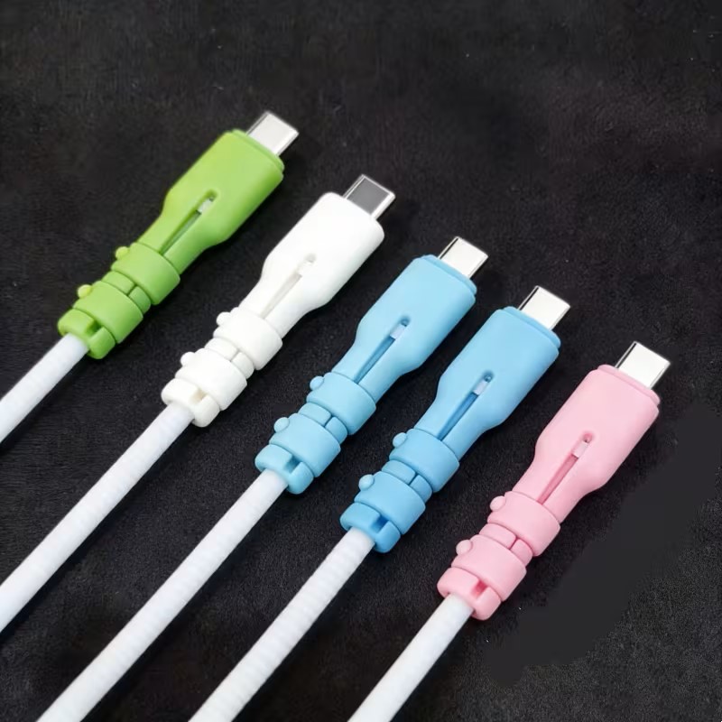 Cable Protector Anti-Break – 360° Protector for USB-C Type C Cable/Laptop/Phone (Random Color – 1pc)