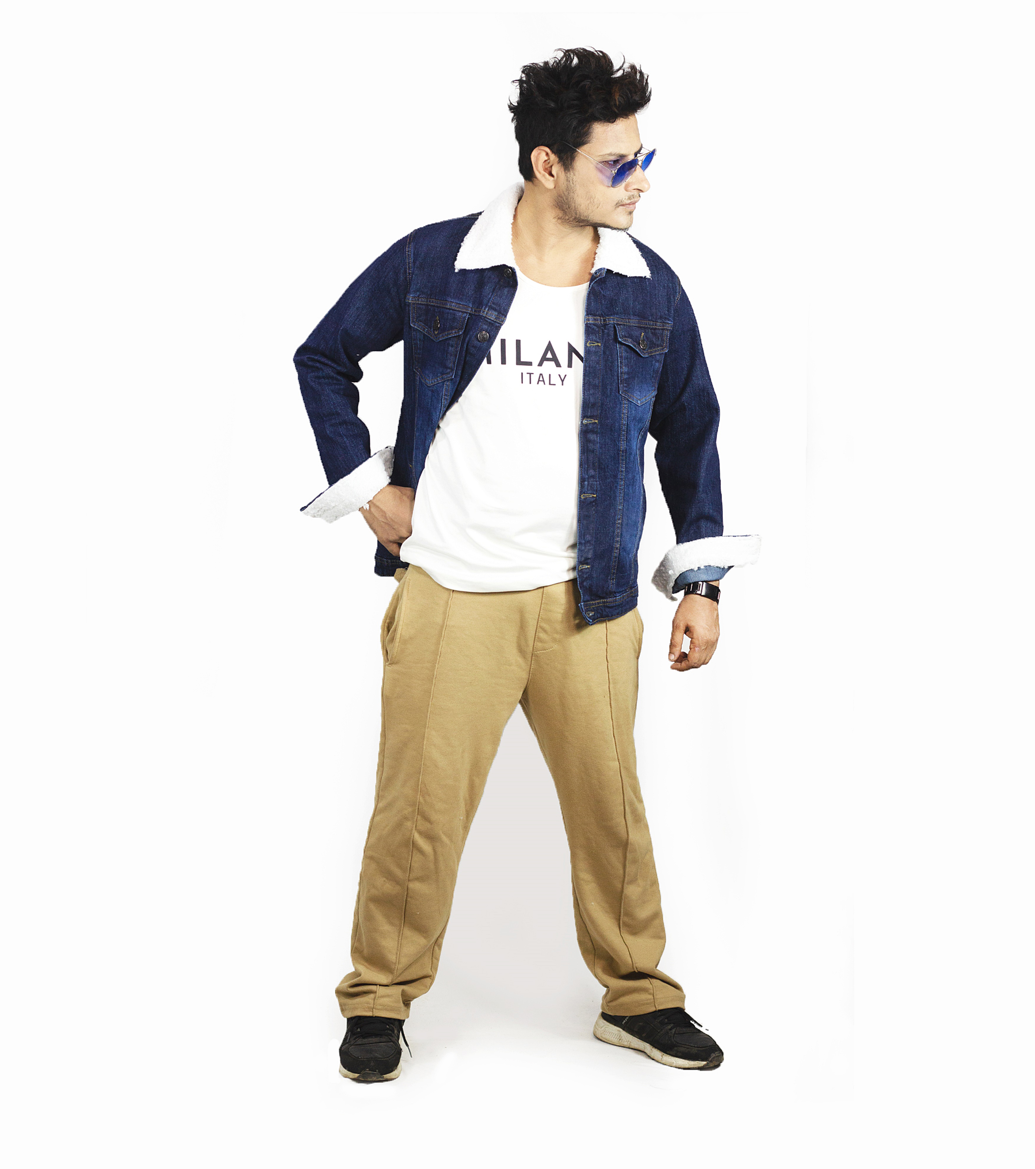 Auditors®️ Mens Winter Denim Jacket Fur Double Pocket Dark Blue, Black & Ice Blue For Mens, Boys & Womens - Code AMDJ-175