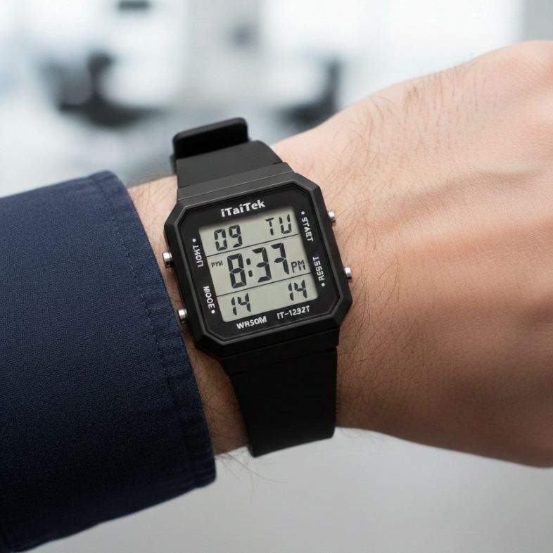 Military Men's Digital Sports Watch For Men Boys Waterproof with LED Back light Digital Watch for Men