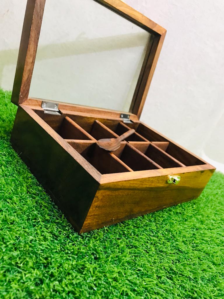 BIG SIZE SPICE BOX MASALA RACK CONTAINER TEA BAG HOLDER UTILITY BOX