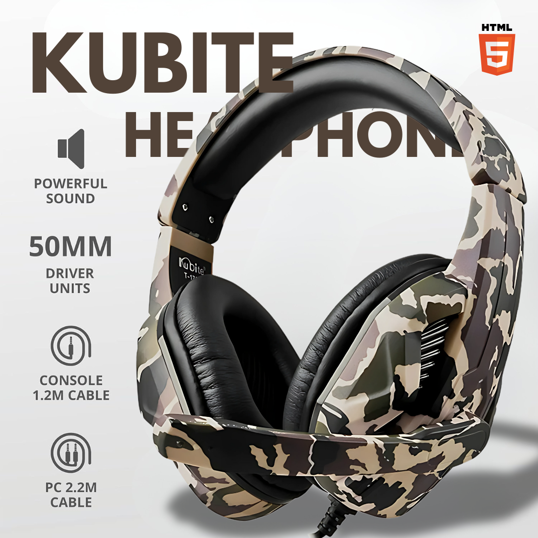 KUBITE RGB Anime Tattoo Gaming Headphones with Mic  3.5mm Wired Over Ear Headset with 3D Surround Sound  Noise Cancelling Soft PU Cushions Multimedia Headset for PC Laptop Desktop Mobile – Eastern Mall