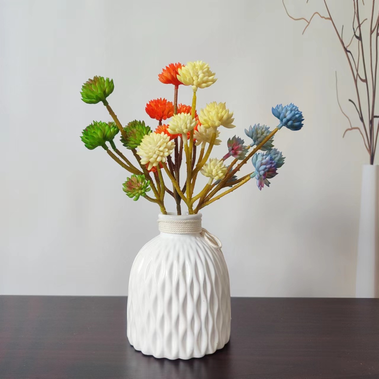 Plastic non breakable vases decoration home  Flower Arrangement Living Room Origami flower pot for interior