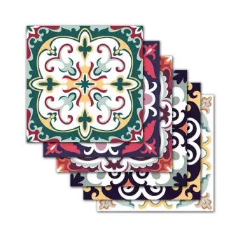 Topsky 6 Pc Set Backsplash Tiles Stickers Waterproof Tile Decals