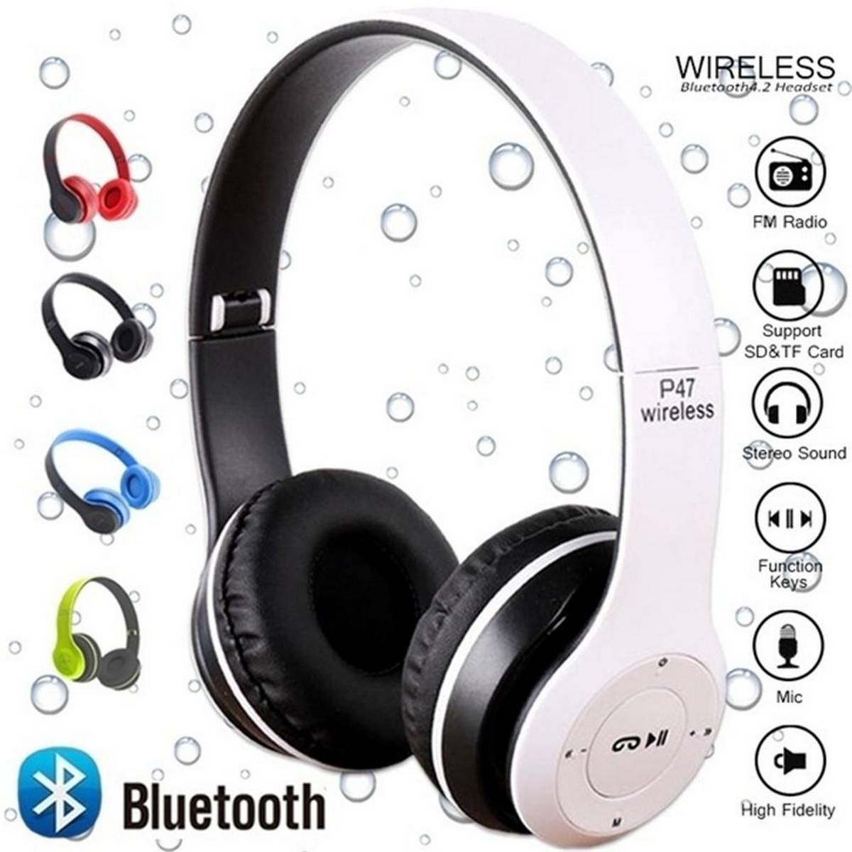 Special Edition P47 Headphone with Pop Window Over The Ear Wireless Bluetooth Headphone Support Sd Card use