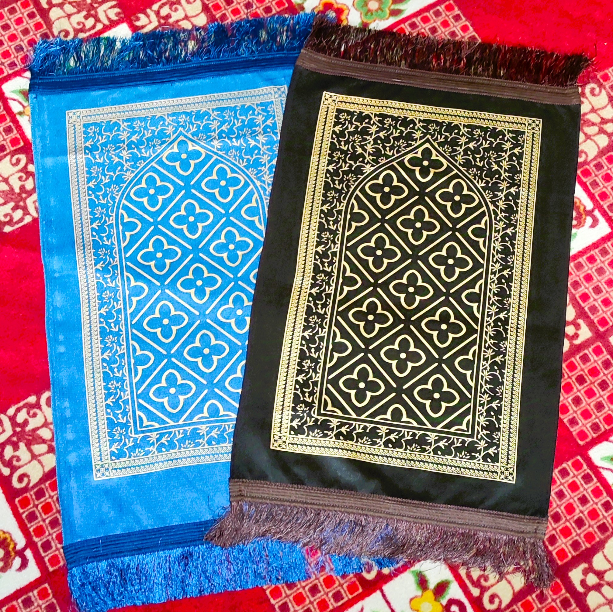 Imported Kids Mini Janamaz / Muslims Prayer Rug ( Turkish Thin Plush Velvet )