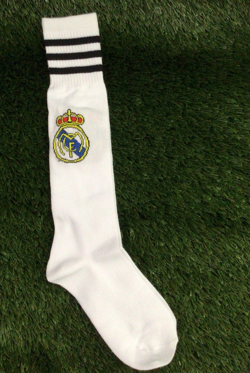 Real Madrid Youth/kids Soccer Socks (White)