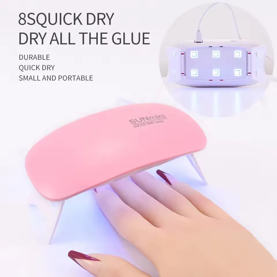 Sun Mini UV LED Lamp | Nail Dryer for Gel Polish | Sun Mini UV LED Nail Lamp for Gel Nails | Professional Sun Mini UV LED Nail Lamp | Compact Sun Mini UV LED Nail Dryer | Sun Mini Nail Dryer UV LED Lamp for Manicure